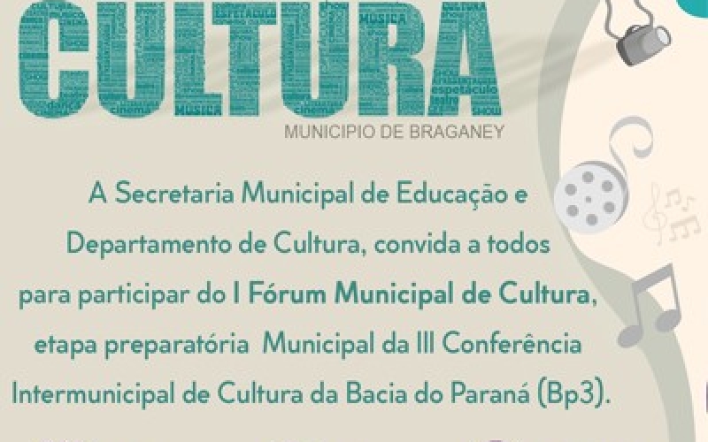 Etapa Preparatória Municipal para a III Conferência Intermunicipal de Cultura acontece quarta-feira 17/05/2023.